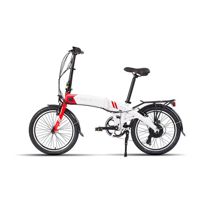 MS-EBIKE CUCKOO ELECTRIC FOLDING BIKE WHITE RED