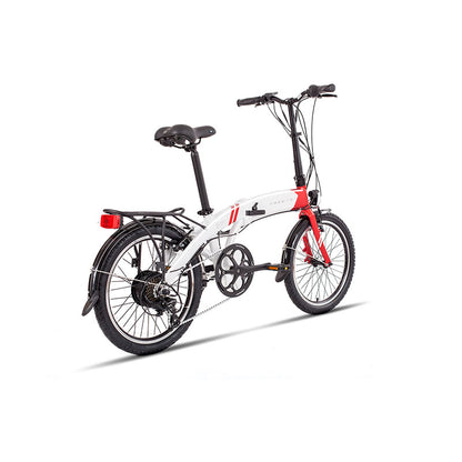 MS-EBIKE CUCKOO ELECTRIC FOLDING BIKE WHITE RED