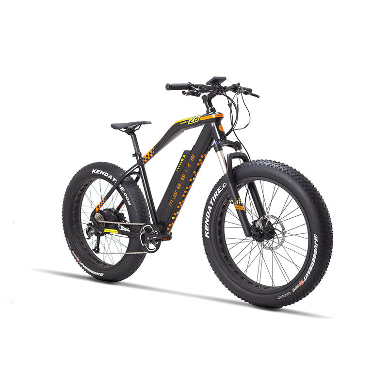 MS-EBIKE FALCON ELECTRIC FAT TYRE BIKE BLACK ORANGE