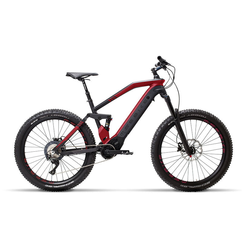 MS-EBIKE LEOPARD XC ELECTRIC MOUNTAIN BIKE BLACK RED