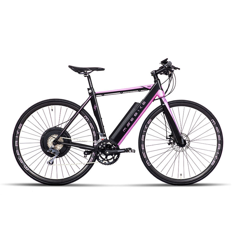 MS-EBIKE REIMS S ELECTRIC ROAD BIKE BLACK PINK